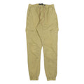 INDICODE Mens Slim Beige Cotton Blend Cargo Trousers W26 L30 Drawstring Casual