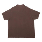 LACOSTE Mens Brown Cotton Blend Short Sleeve Plain Polo Shirt 3XL Classic