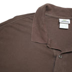 LACOSTE Mens Brown Cotton Blend Short Sleeve Plain Polo Shirt 3XL Classic