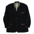 SCHNEIDERS Mens Blazer Jacket Black Silk 90s XL