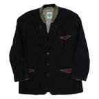 SCHNEIDERS Mens Blazer Jacket Black Silk 90s XL