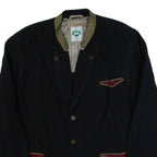 SCHNEIDERS Mens Blazer Jacket Black Silk 90s XL