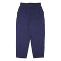 Navy Womens Cotton Blend Relaxed Straight Trousers W28 L26 Casual Zip Pocketed