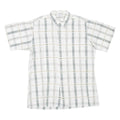 Mens Shirt White Check L