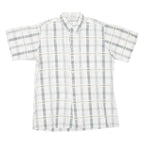 Mens Shirt White Check L