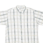 Mens Shirt White Check L