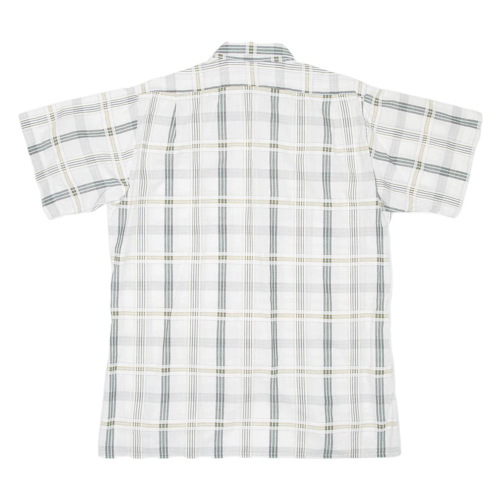 Mens Shirt White Check L