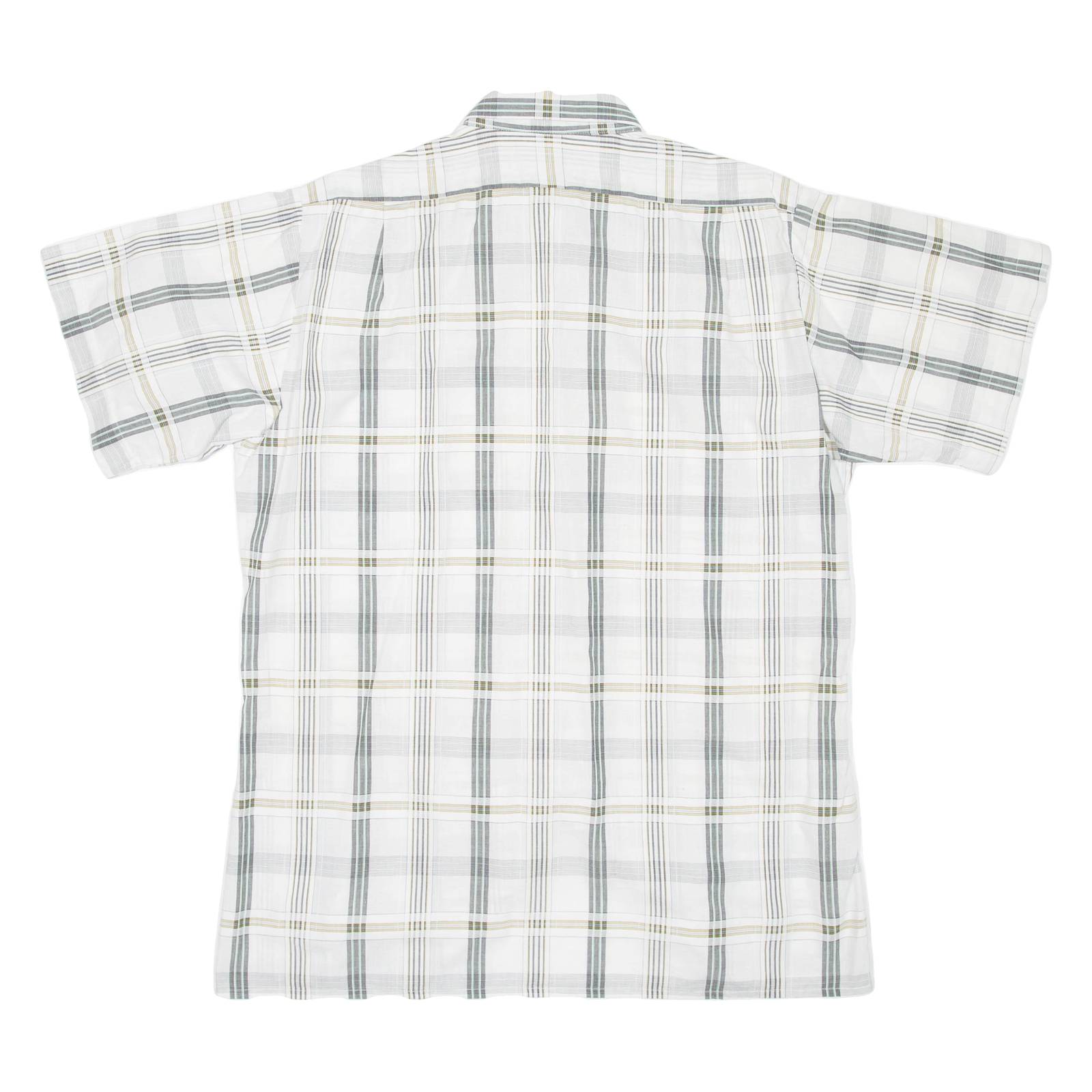 Mens Shirt White Check L