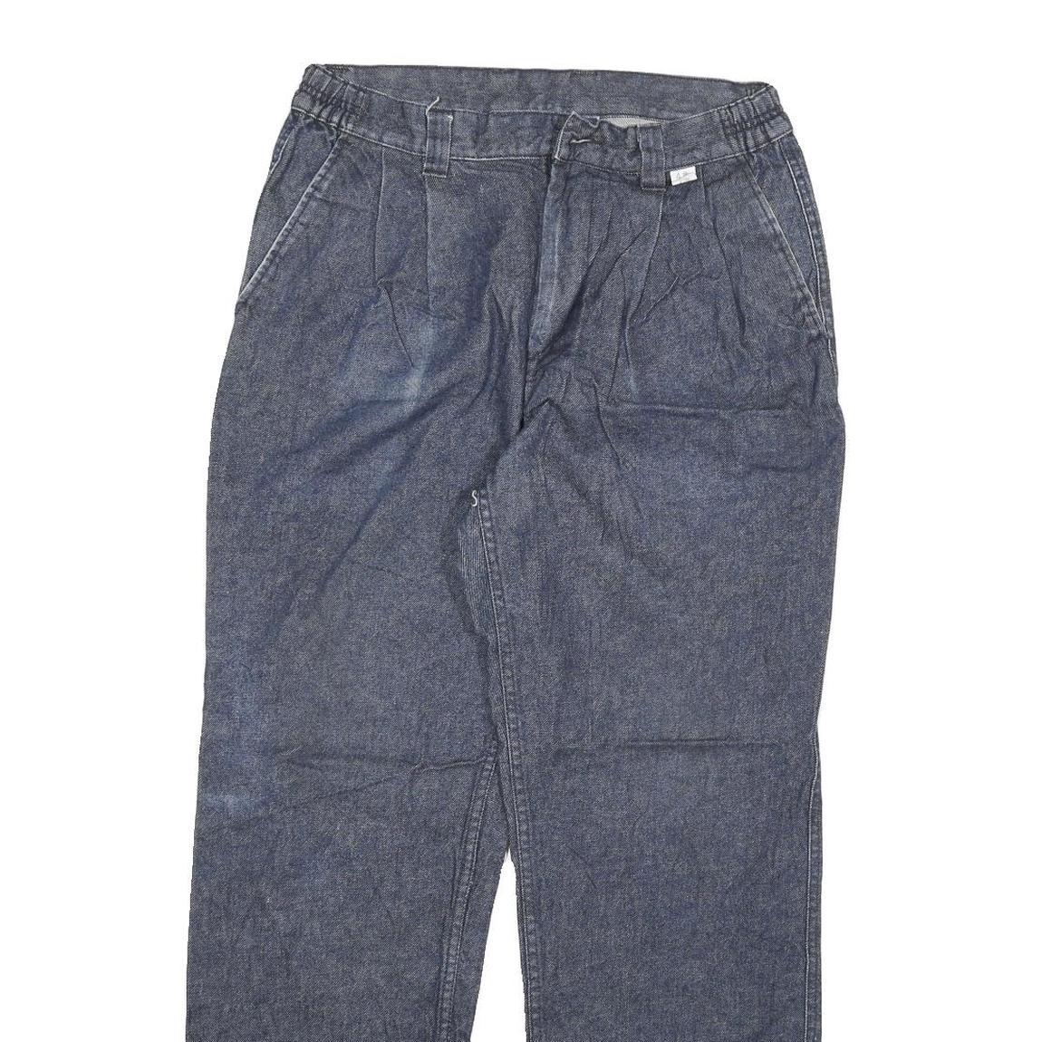 Mens Regular Fit Straight Blue Denim Cotton Blend Jeans W28 L28 Zip Closure