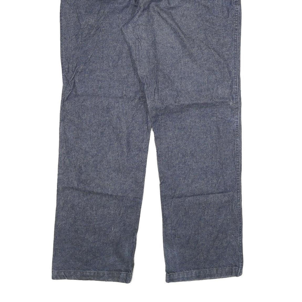 Mens Regular Fit Straight Blue Denim Cotton Blend Jeans W28 L28 Zip Closure