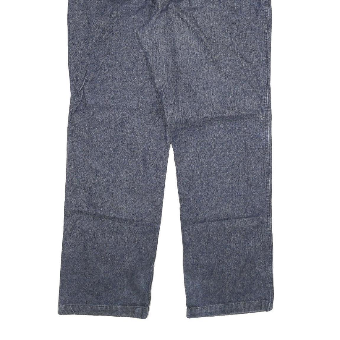 Mens Regular Fit Straight Blue Denim Cotton Blend Jeans W28 L28 Zip Closure