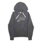 PUMA Womens Grey Hoodie UK 14 Cotton Blend Pullover Hooded Sweatshirt