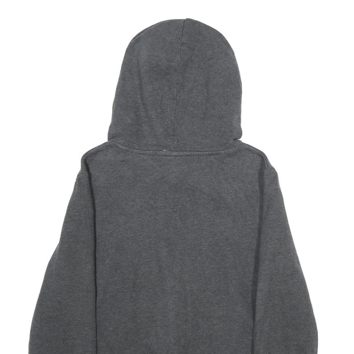 PUMA Womens Grey Hoodie UK 14 Cotton Blend Pullover Hooded Sweatshirt