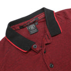 MANCHESTER UNITED Boys Red Black Collar Short Sleeve Polo Shirt L Official Logo