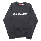 CCM Mens Sweatshirt Black Crew Neck XS
