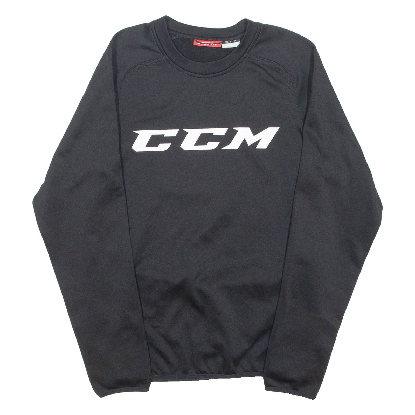 CCM Mens Sweatshirt Black Crew Neck XS