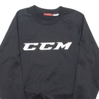 CCM Mens Sweatshirt Black Crew Neck XS