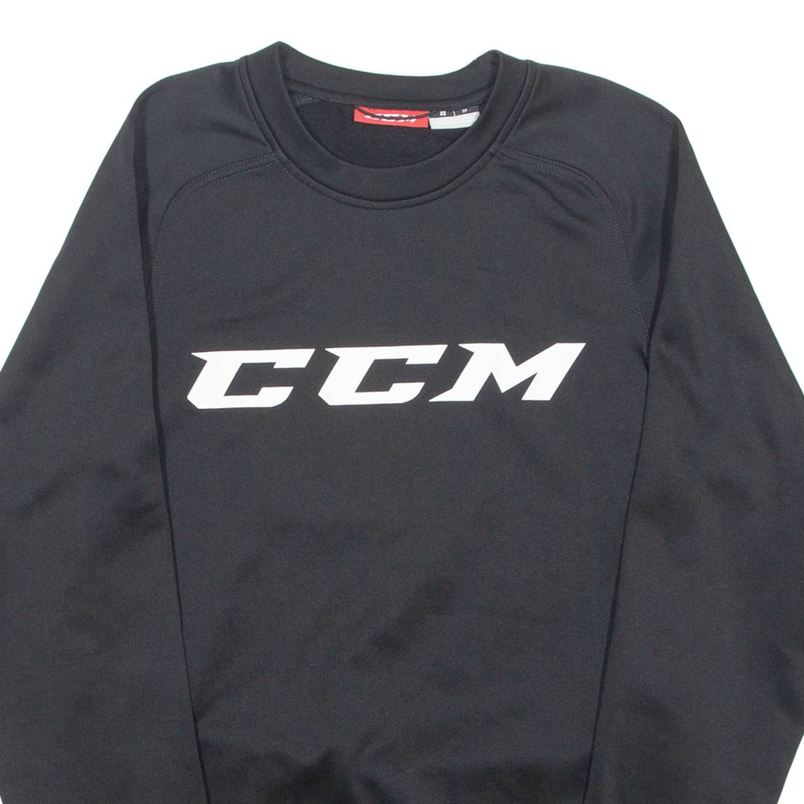 CCM Mens Sweatshirt Black Crew Neck XS