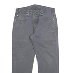 LEVI'S Mens Cotton Blend Grey Regular Straight Trousers W31 L24 Classic Casual