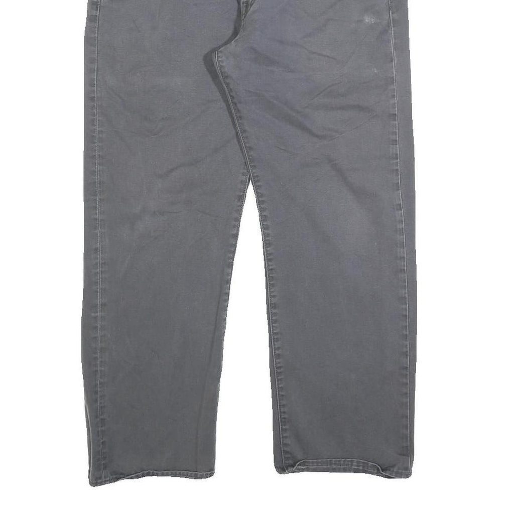 LEVI'S Mens Cotton Blend Grey Regular Straight Trousers W31 L24 Classic Casual