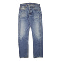 LEVI'S Mens Jeans Blue Regular Straight Denim Medium W31 L32 Button Closure