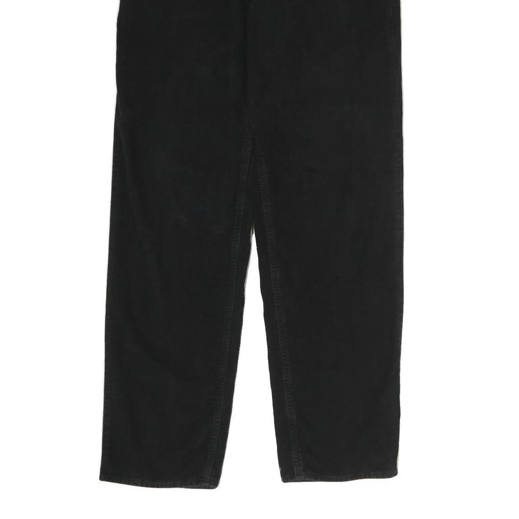 CALVIN KLEIN Mens Cotton Black Regular Straight Trousers W32 L32 Zip Closure