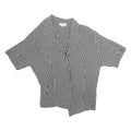 CAMILLE CLAUDEL Womens Printed Shirt Beige Collared Striped L