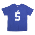 NFL Mens Blue Richardson 5 Graphic T-Shirt L Short Sleeve Crew Neck