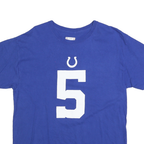 NFL Mens Blue Richardson 5 Graphic T-Shirt L Short Sleeve Crew Neck