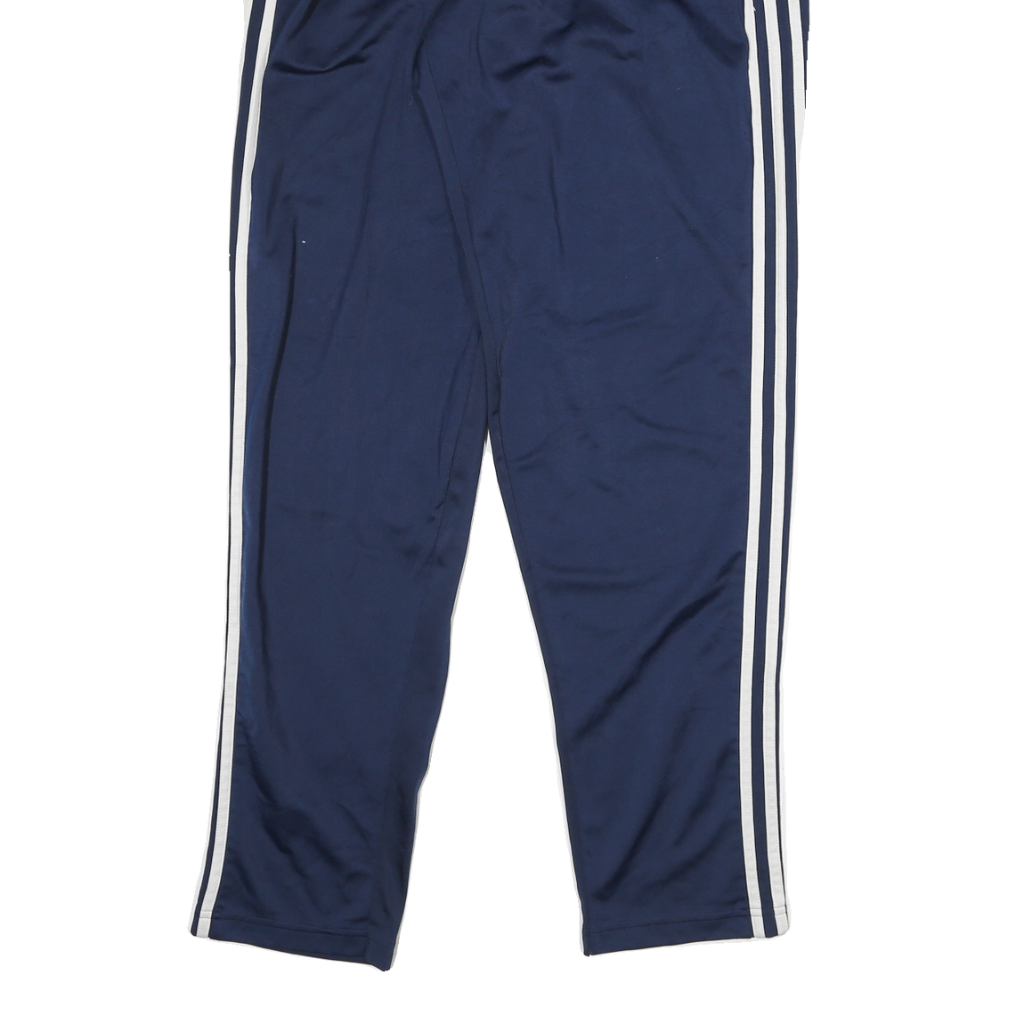 ADIDAS Mens Joggers Navy Blue & White L W30 L32 Slim Tapered 3-Stripe Design