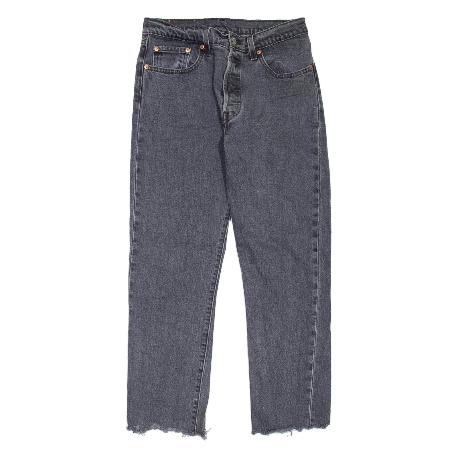 LEVI'S 501 Jeans Womens Grey Regular Straight W28 L26