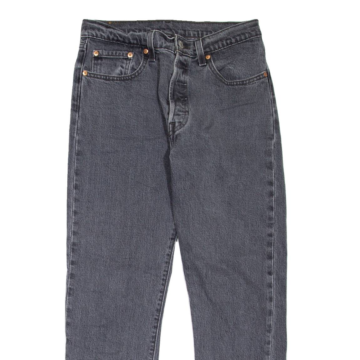 LEVI'S 501 Jeans Womens Grey Regular Straight W28 L26