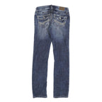 BKE Womens Slim Blue Denim Jeans W26 L30 Zip Cotton Blend Stylish Pocket