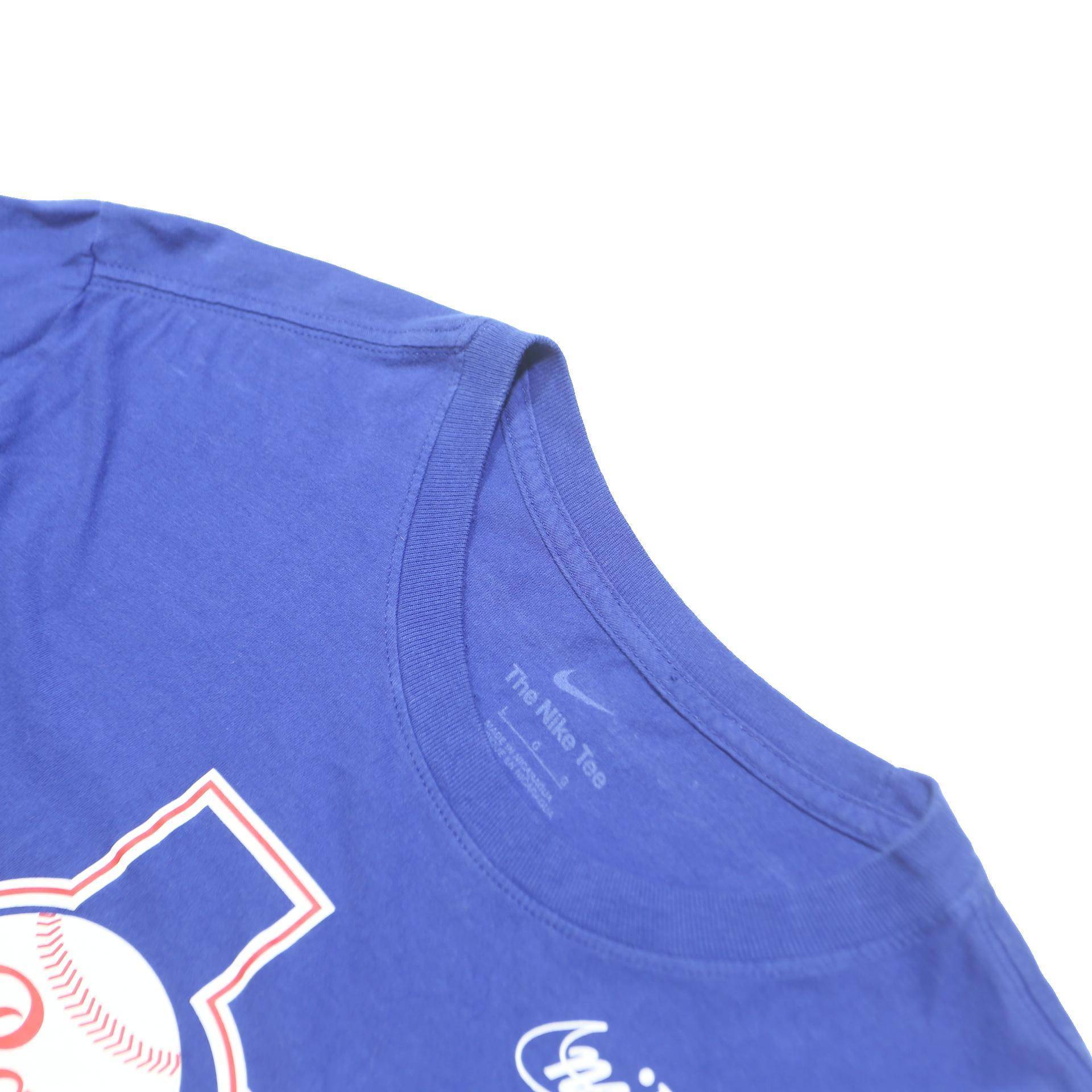 NIKE Mens Blue Rangers Graphic T-Shirt S Short Sleeve Crew Neck Sports Fan