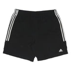 ADIDAS Mens Black Casual Shorts XL W35 Sportswear Polyester Three Stripes