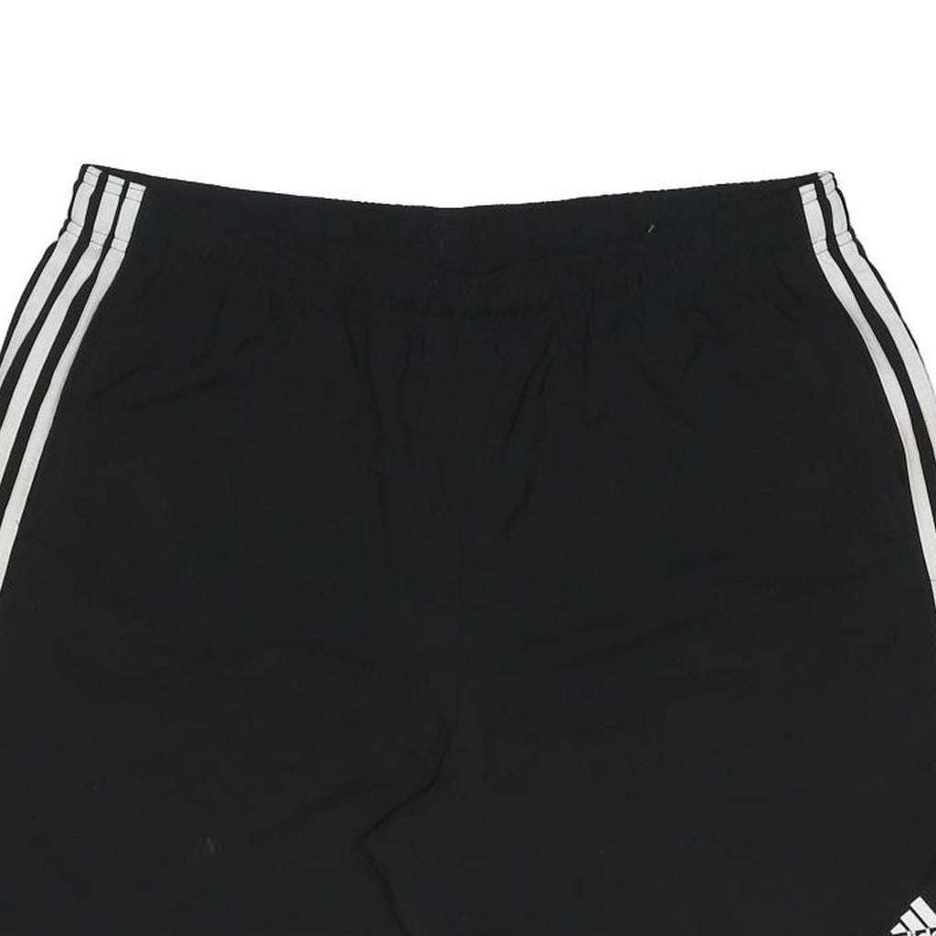 ADIDAS Mens Black Casual Shorts XL W35 Sportswear Polyester Three Stripes