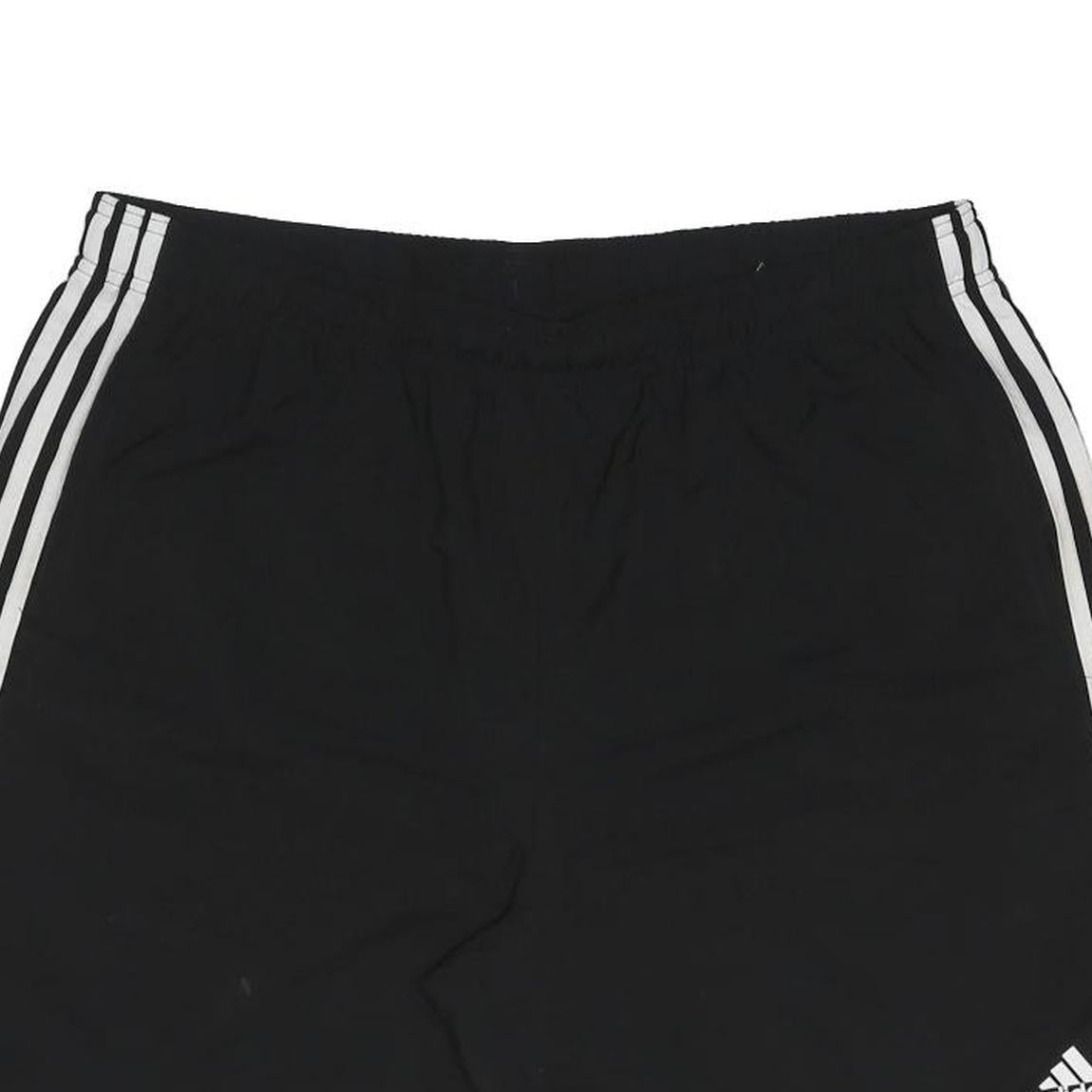ADIDAS Mens Black Casual Shorts XL W35 Sportswear Polyester Three Stripes