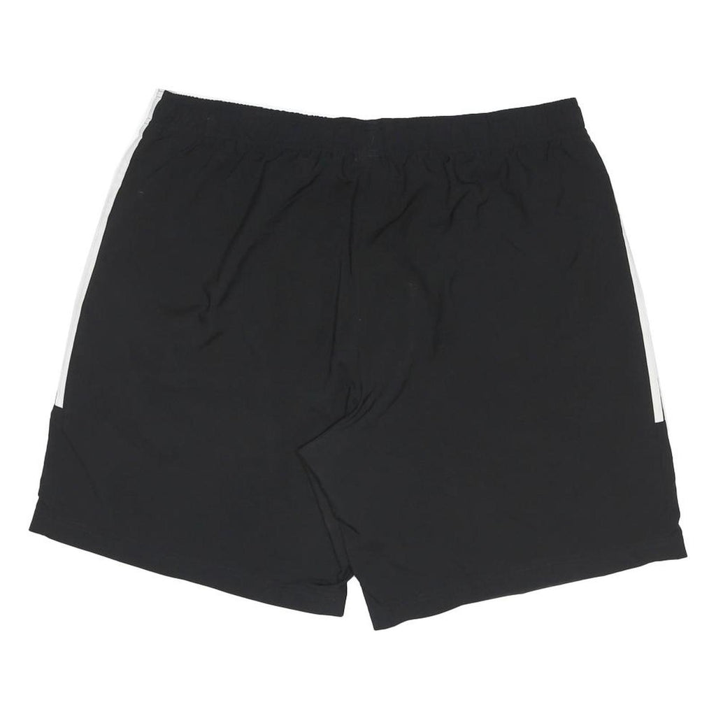 ADIDAS Mens Black Casual Shorts XL W35 Sportswear Polyester Three Stripes
