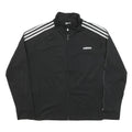 ADIDAS Womens Black & White Track Jacket XL Polyester Blend Zip Casual