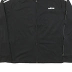 ADIDAS Womens Black & White Track Jacket XL Polyester Blend Zip Casual