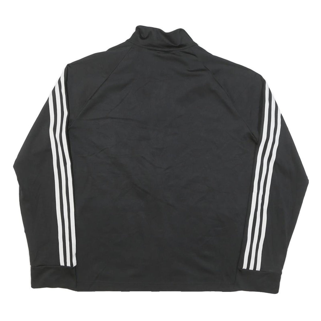 ADIDAS Womens Black & White Track Jacket XL Polyester Blend Zip Casual