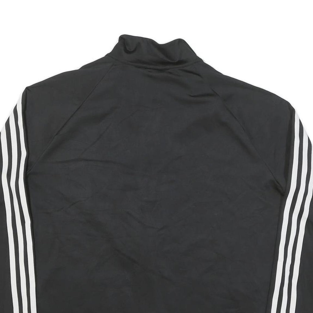 ADIDAS Womens Black & White Track Jacket XL Polyester Blend Zip Casual