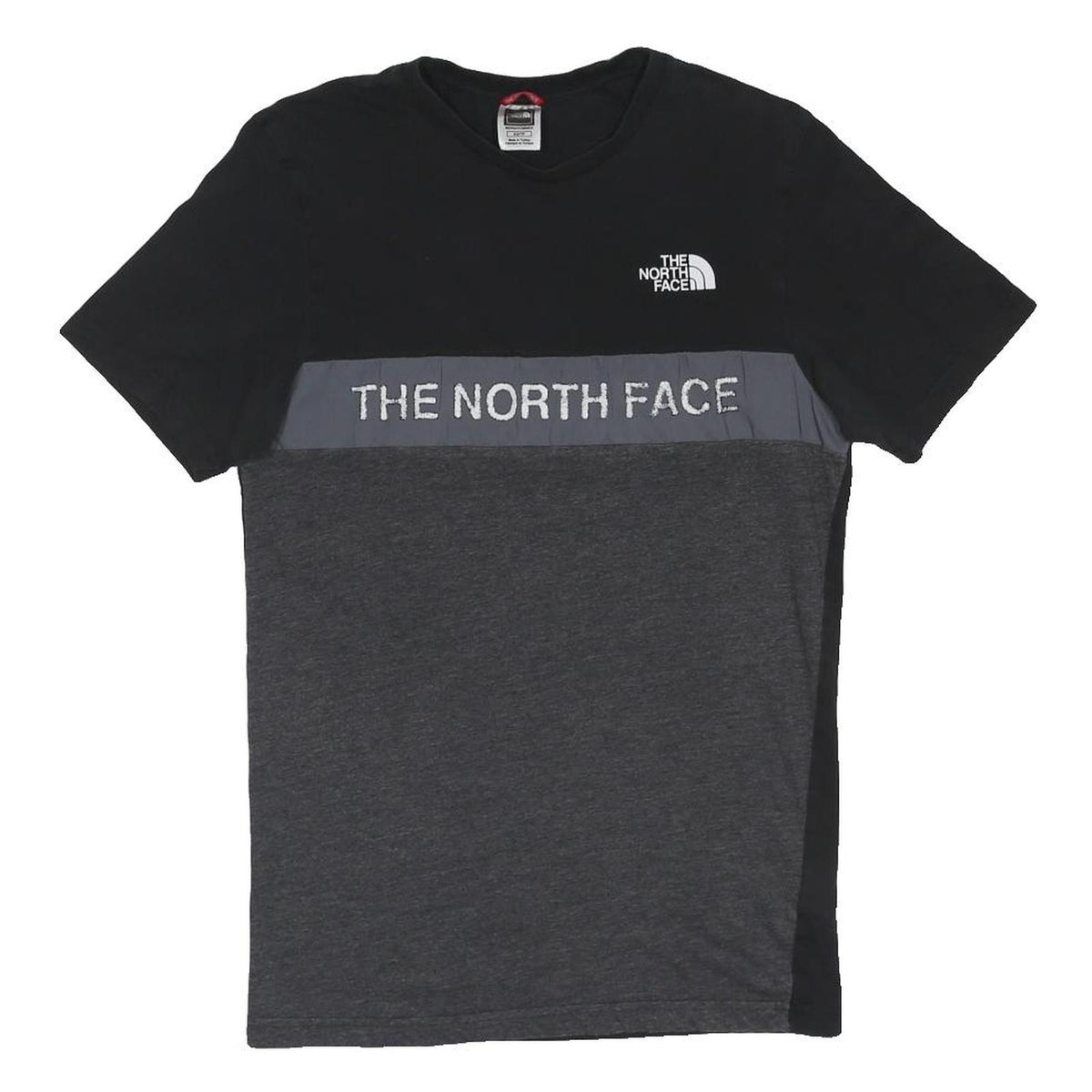 THE NORTH FACE Mens Black & Grey Logo Graphic T-Shirt XS Short Sleeve Crew Neck