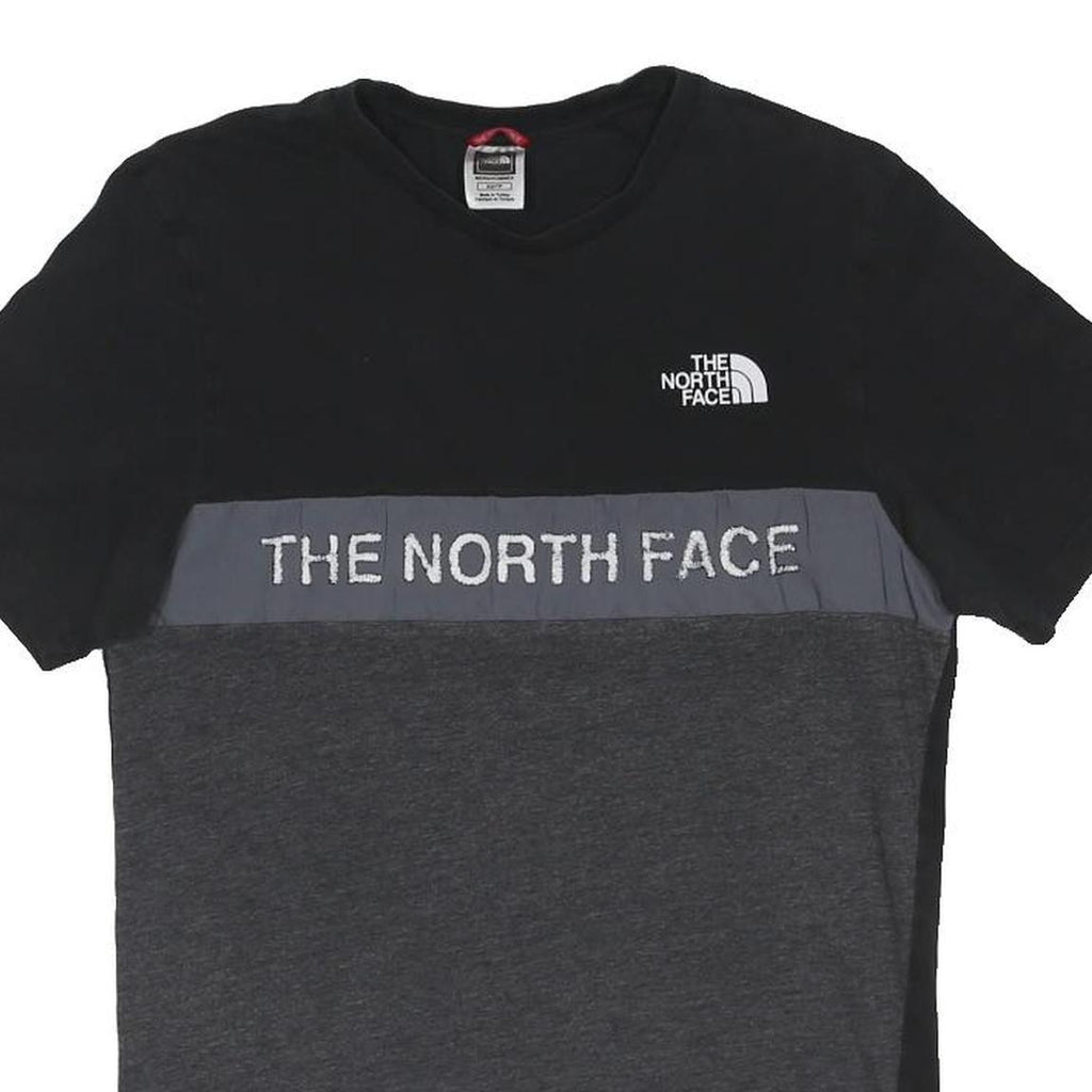 THE NORTH FACE Mens Black & Grey Logo Graphic T-Shirt XS Short Sleeve Crew Neck