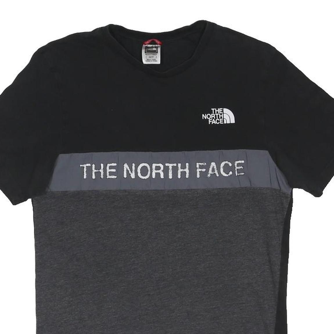 THE NORTH FACE Mens Black & Grey Logo Graphic T-Shirt XS Short Sleeve Crew Neck