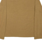 WRANGLER Mens Beige Modern T-Shirt S Long Sleeve Crew Neck Chest Pocket Button