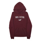 HOLLISTER Mens Maroon Hoodie S Cotton Blend Pullover Casual Hooded Sweatshirt