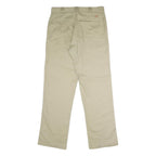 DICKIES Mens Beige Classic Straight Trousers W34 L34 Workwear Zip Closure