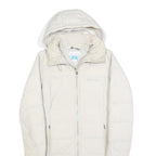 COLUMBIA Womens White Quilted Long Sleeve Zip Jacket S Polyester Warm Outdoor