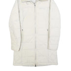 COLUMBIA Womens White Quilted Long Sleeve Zip Jacket S Polyester Warm Outdoor